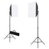 Zestaw do studia fotograficznego VidaXL ze światłami i tłem softboxu