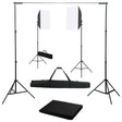 Zestaw do studia fotograficznego VidaXL ze światłami i tłem softboxu
