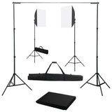 Zestaw do studia fotograficznego VidaXL ze światłami i tłem softboxu