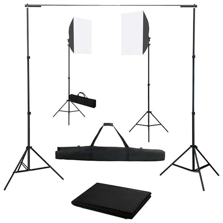 Zestaw do studia fotograficznego VidaXL ze światłami i tłem softboxu