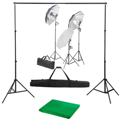 Zestaw do studia fotograficznego Vidaxxl z zestawem oświetlenia i tłem