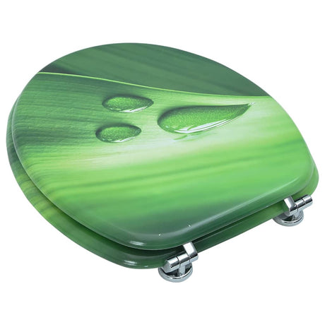 Vidaxl toalety z pokrywką Waterdruppel MDF Green