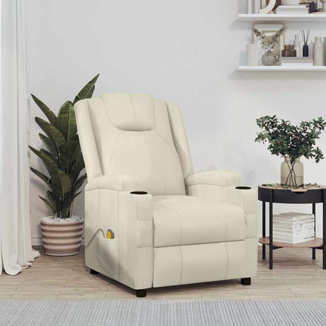 Vidaxl massagestoel kunstleer crèmewit