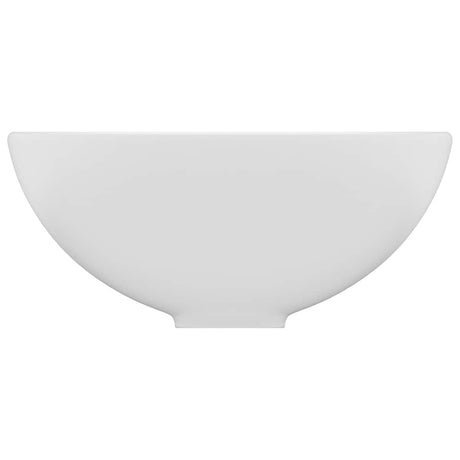 Vidaxl Washbasin Round 32.5x14 cm Ceramic Mat White