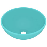 VIDAXL WASHBASIN Runda 32,5x14 cm ceramiczna Matt Light Green