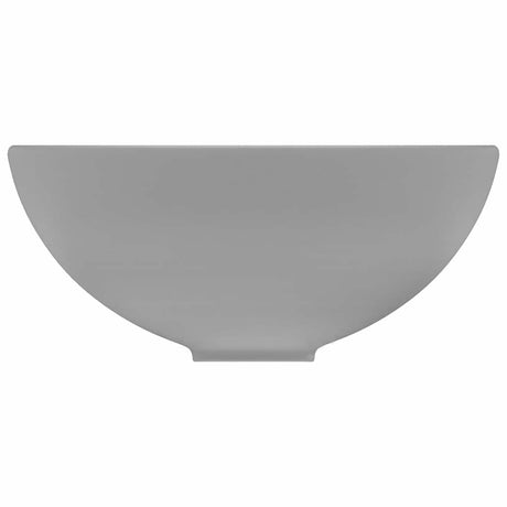 VIDAXL WASHBASIN Runda 32,5x14 cm ceramiczna matowa jasnoszary