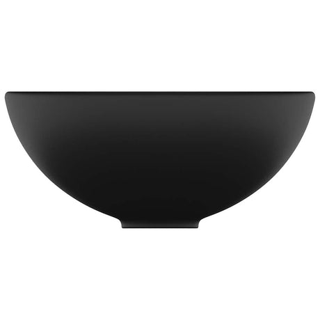Vidaxl Washbasin Round 32.5x14 cm ceramiczny matowy czarny czarny