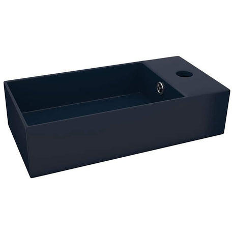 Vidaxl Washbasin z lądującym ceramicznym ciemnoniebieskim