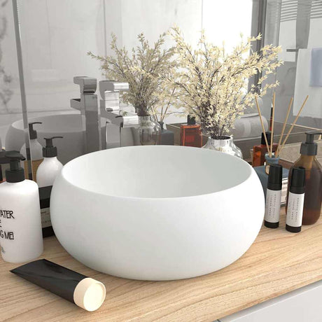 Vidaxl Washbasin około 40x15 cm ceramiczna mata biała