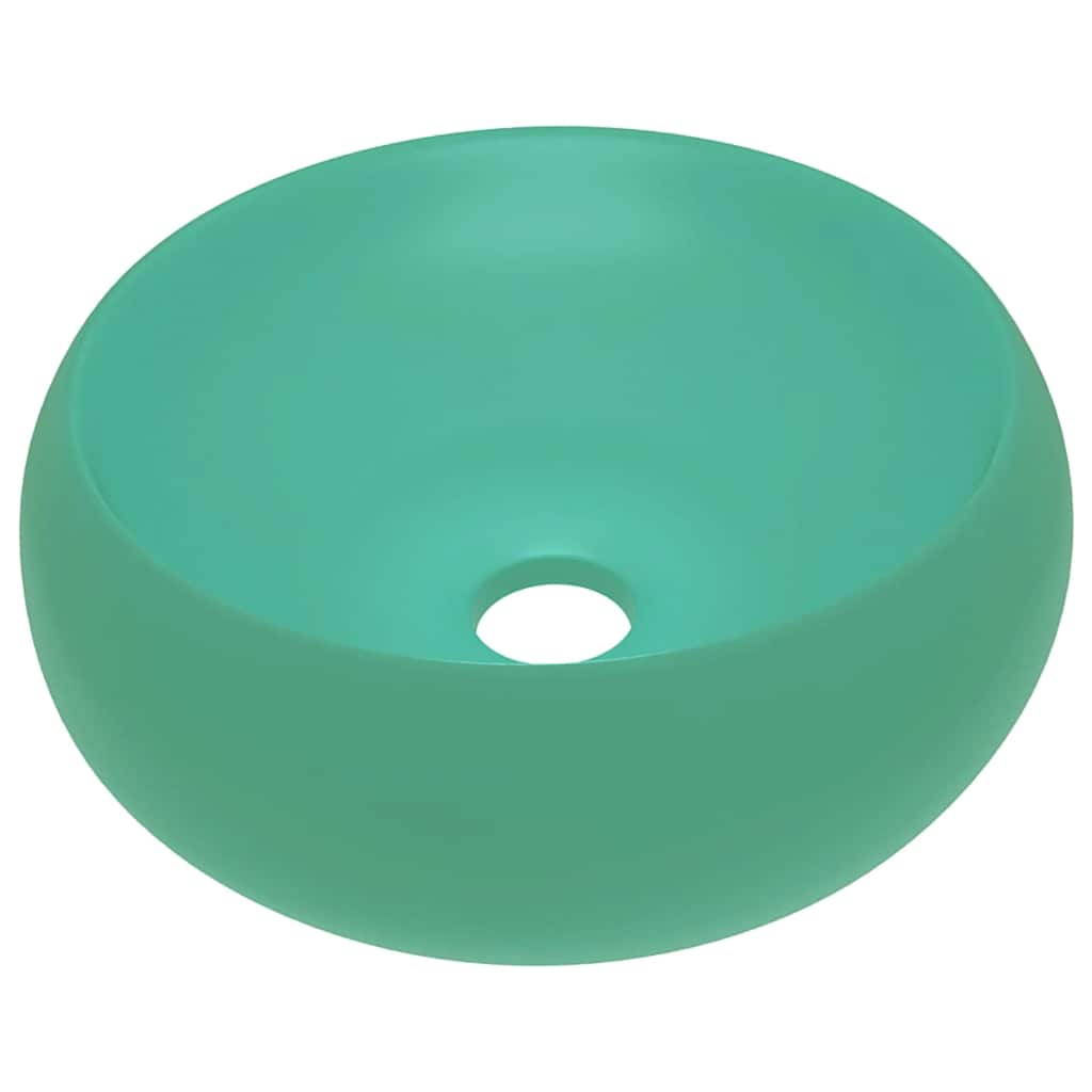 Vidaxl Washbasin Round 40x15 cm ceramiczny Matt Light Green
