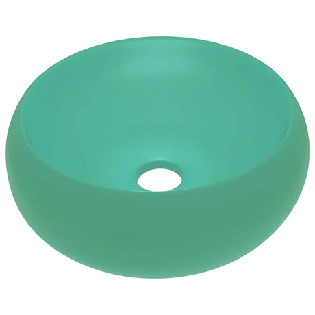 Vidaxl Washbasin Round 40x15 cm ceramiczny Matt Light Green