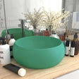 Vidaxl Washbasin Round 40x15 cm ceramiczny Matt Light Green