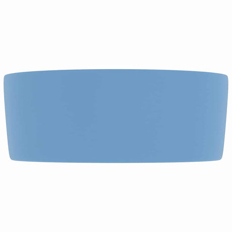 Vidaxl Washbasin okrągła 40x15 cm ceramiczna matowa jasnoniebieska