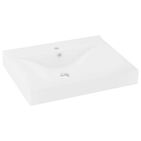 Umywalka Vidaxx z otworem na baterię 60x46 cm ceramika biała matowa