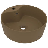 Vidaxl Washbasin z lądowaniem 36x13 cm krem ​​ceramiczny