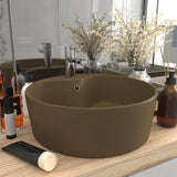 Vidaxl Washbasin z lądowaniem 36x13 cm krem ​​ceramiczny