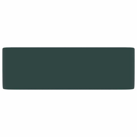 Vidaxl Washbasin 41x30x12 cm Ceramic Mat Dark Green