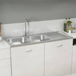 Zlew Vidaxx podwójna komora 1200x600x155 mm stal nierdzewna srebrny
