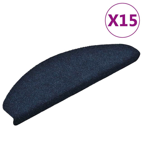 Vidaxl Schody Maty Selfeza 15 sztuk 65x21x4 cm granatowe półroczki duże