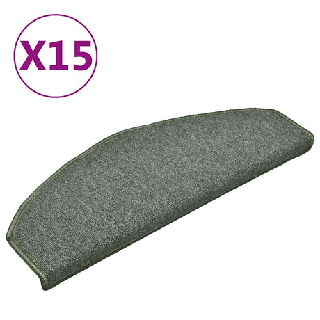 Maty schodowe Vidaxx 15 szt. 65x24x4 cm ciemnozielone półokrągłe duże