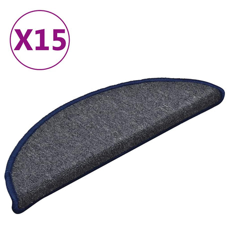 Maty schodów vidaxl 15 st 56x17x3 cm ciemnoszare i niebieska półkula