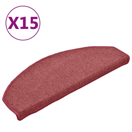 Maty schodowe Vidaxx 15 szt. 65x24x4 cm bordowe półokrągłe duże