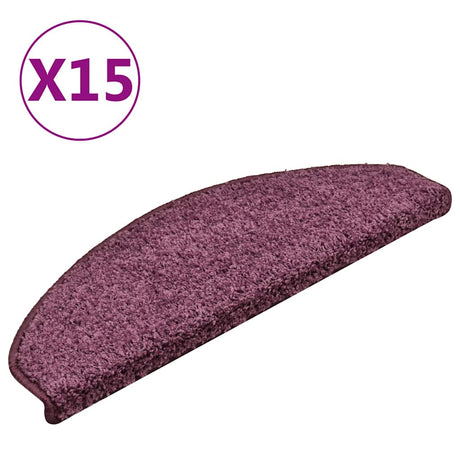 Maty schodowe Vidaxx 15 szt. 65x21x4 cm ciemnofioletowe półokrągłe duże