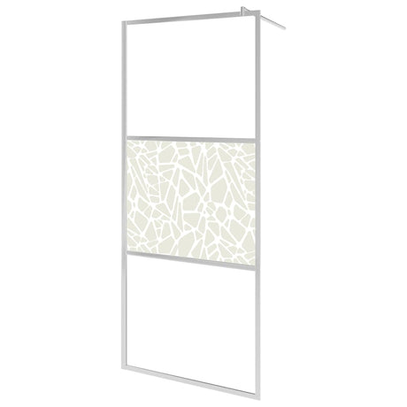 Vidaxl Walk-in Shower Wall z kamiennym motywem 90x195 cm ESG szkło
