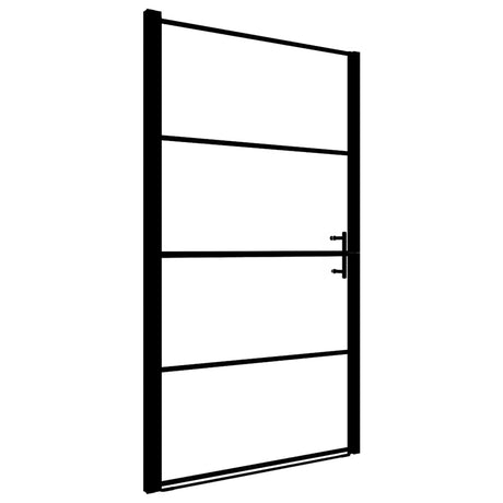 Vidaxl Prysznic drzwi Matt 100x178 cm zahartowany szklany czarny