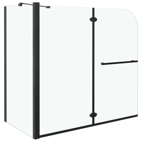 Składanie prysznicowe Vidaxl 120x68x130 cm esg czarny