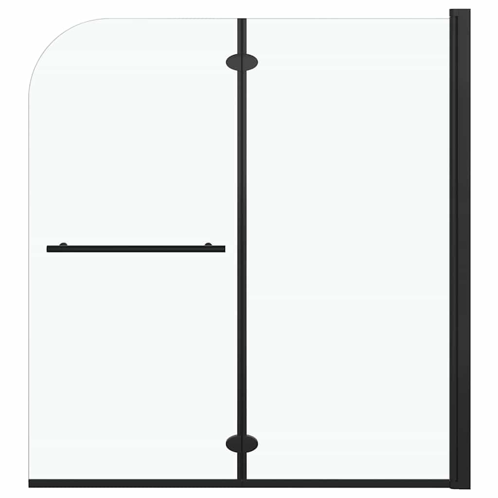 Vidaxl Shower Excosure 2 panele 120x140 cm esg czarny