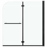 Vidaxl Shower Excosure 2 panele 120x140 cm esg czarny