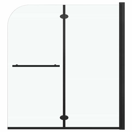 Vidaxl Shower Excosure 2 panele 120x140 cm esg czarny
