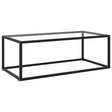 Vidaxl salontafel met gehard glas 100x50x35 cm zwart