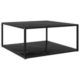 Vidaxl salontafel 80x80x35 cm gehard glas zwart