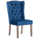 Vidaxl eetkamerstoelen 2 st fluweel blauw