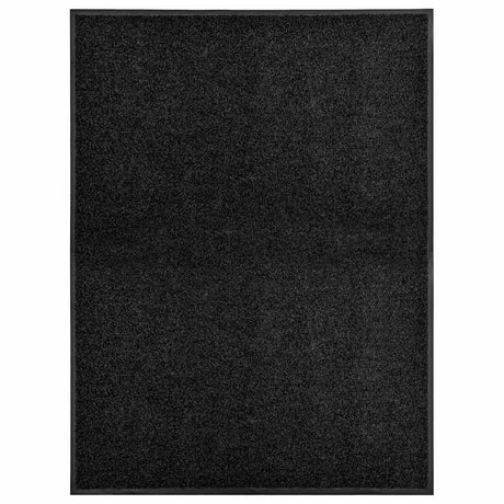 Vidaxl Doormat Washable 90x120 cm czarny