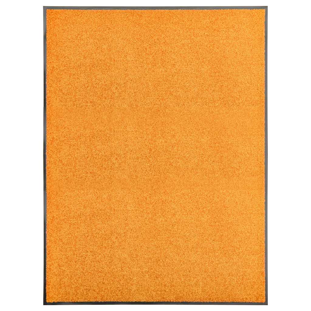 Vidaxl Doormat Washable 90x120 cm pomarańczowy