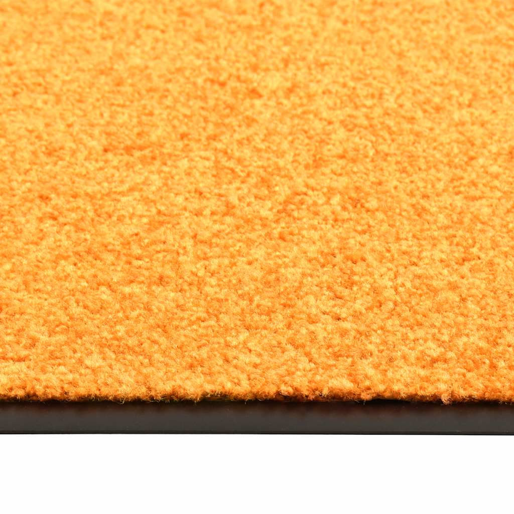 Vidaxl Doormat Washable 90x120 cm pomarańczowy