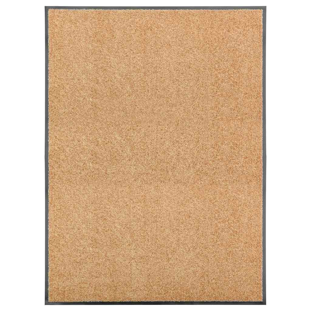 Vidaxl Doormat Washable 90x120 cm krem