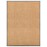Vidaxl Doormat Washable 90x120 cm krem