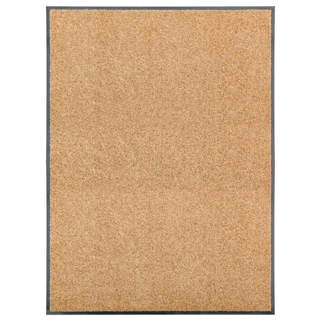Vidaxl Doormat Washable 90x120 cm krem