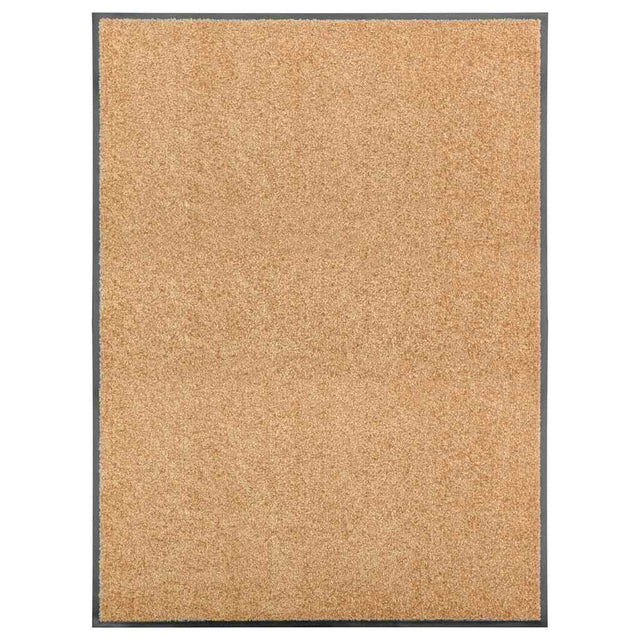Vidaxl Doormat Washable 90x120 cm krem