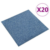 Vidaxl dywanowe płytki 20 st 5 m² 50x50 cm niebieski