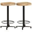 Vidaxl barkrukken 2 st 66 cm massief mangohout