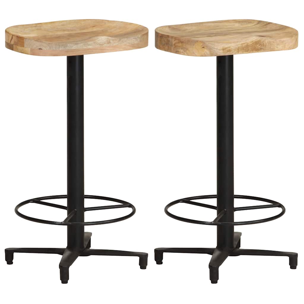 Vidaxl barkrukken 2 st 66 cm massief mangohout