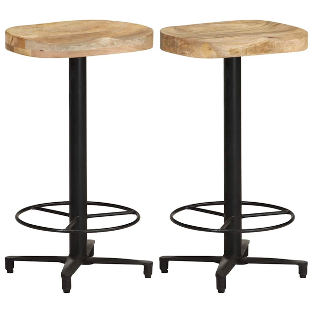 Vidaxl barkrukken 2 st 66 cm massief mangohout