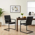 Vidaxl eetkamerstoelen 2 st echt leer zwart