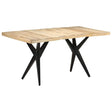 Vidaxl eettafel 160x80x76 cm ruw mangohout