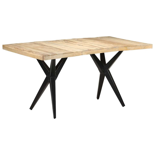 Vidaxl eettafel 160x80x76 cm ruw mangohout